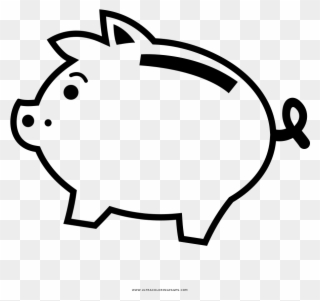 Piggy Bank Coloring Page With Ultra Pages - Piggy Bank Coloring Page Png Clipart