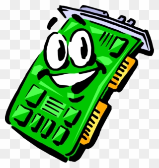 Vector Illustration Of Anthropomorphic Integrated Printed - Printed Circuit Board Cartoon Clipart
