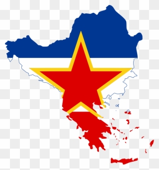 Open - Flag Map Of Balkans Clipart