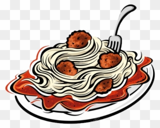 Spaghetti Dinner Fundraiser - Cartoon Pasta And Meatballs Clipart