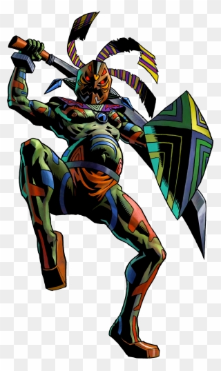 Masked Jungle Warrior - Boss Zelda Majora's Mask Clipart