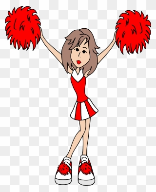 Medium Image - Cartoon Cheer Leader Transparent Clipart