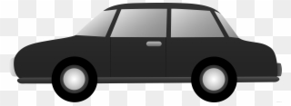 Sports Car Transportation Free Black White Clipart - Grey Car Cartoon Transparent - Png Download