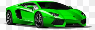 Lamborghini Clipart Sportscar - Green Car - Png Download