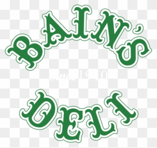 Bains Deli - White - Bains Deli Logo Clipart