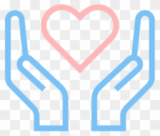 Care - Hand With Heart Icon Clipart