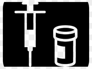 Syringe Clipart Pill Container - Vaccine White Icon Transparent - Png Download