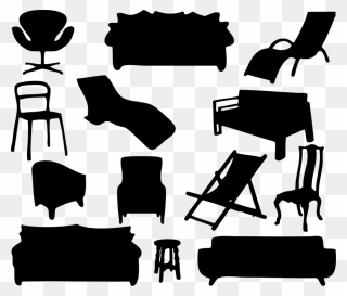 Sofa Clipart Home Furniture - Furniture Black And White Png Transparent Png