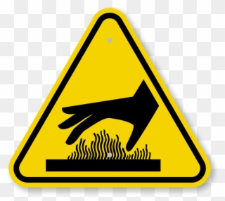 Iso Warning Signs - Hazard Symbols Hot Surface Clipart