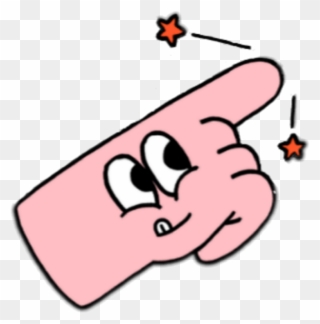 Cute Finger Hand Pink Yay Stars Star Red - Soft Bot Soft Png Clipart