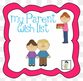 My Parent Wish List - Liebe Meine Großeltern Postkarte Clipart
