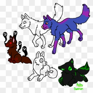 The Purple Wolf Is My First Oc Yay - Pixel Art Clipart