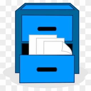 File Cabinet Blue - File Drawer File Cabinet Clip Art - Png Download