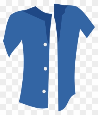 Dress Shirt Clipart Button Up Shirt - Shirt With Buttons Clipart - Png Download