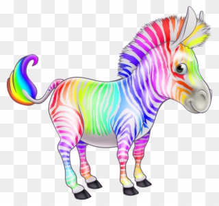 Rainbow Zebra Clipart