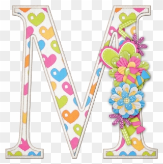 Alfabeto Colores Y Flores - Letra M Com Flores Clipart