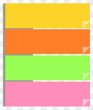 Big Image - Colorful Sticky Notes Png Clipart