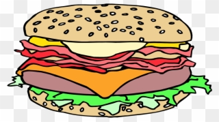 Cheese Burger Clip Art Vector - Sesam Clipart - Png Download