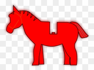 Horse Clipart Red - Horse Red Art - Png Download
