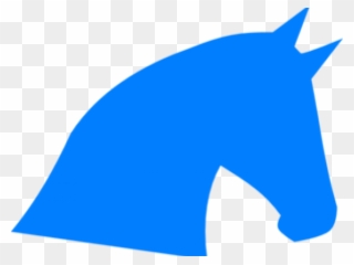 Blue Horse Head Silhouette Clipart