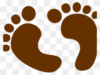 Footprints Clipart Brown - Transparent Background Baby Clip Art - Png Download