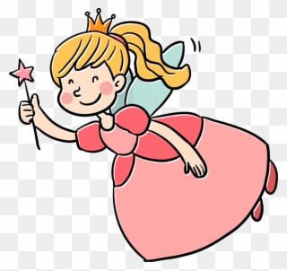 Cartoon Fairy Fairy Pattern - Princesa Con Varita Magica Clipart