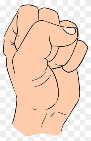 How To Draw Fist - Drawing Clipart