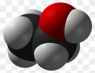 The Approximate Shape Of A Molecule Of Ethanol, Ch3ch2oh - Ethanol Space Filling Model Clipart