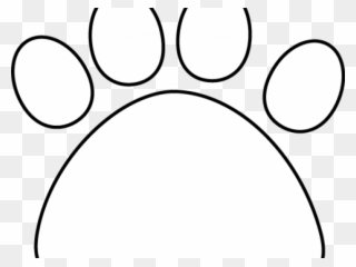 Cat Paw Clipart - Cat Paw Black And White - Png Download