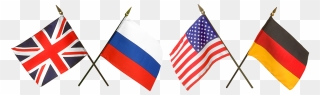 Flags, Russia, American Flag - Germany And Usa Flag Clipart