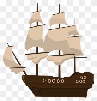 Pirate Ship, Ship, Pirates, Sail, Vessel, Sailboat - Pirate Ship Clipart - Png Download