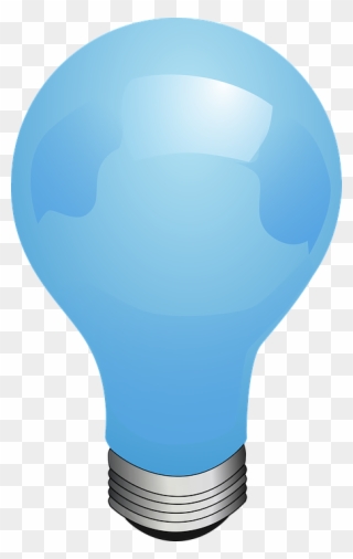 Light Bulb Clipart Electricity - Blue Light Bulb Clipart - Png Download
