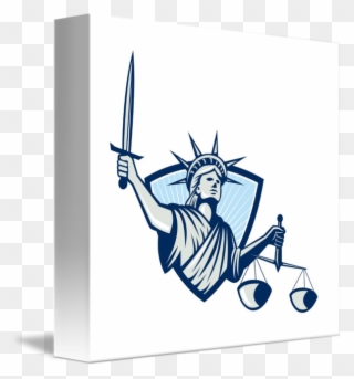 Justice Clipart Justice Statue - Lady Justice Drawing - Png Download