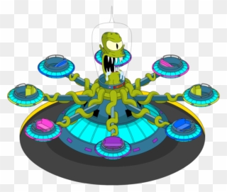 Kang's Center Dome Tapped Out - Kang And Kodos Twirl N Hurl Clipart