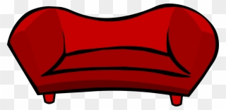 Sofa Clipart Red Couch - Sillon Animado Png Transparent Png