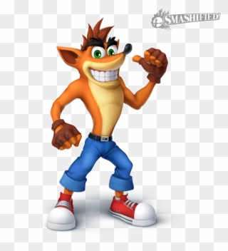 Clip Art Check - Crash Bandicoot Super Smash Bros - Png Download