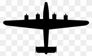 Jet Clipart Battle Plane - B 52 Bomber Silhouette - Png Download