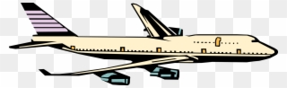 Aircraft Clipart Jumbo Jet - Airplane - Png Download