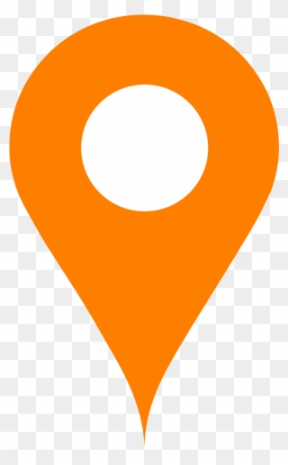Orange Map Pin - Orange Location Icon Png Clipart