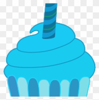Birthday Candles Clipart Cupcake Candle - Blue Birthday Cake Clip Art - Png Download
