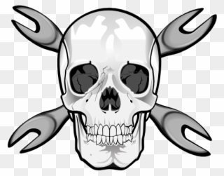 Skull With Wrenches Png Clipart