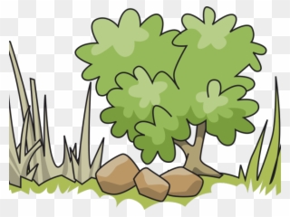 Shrub Bushes Clipart Tall Tree - Shrubbery Clipart - Png Download