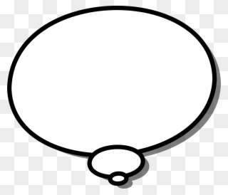 Round Thought - Speech Bubble Black Background Clipart