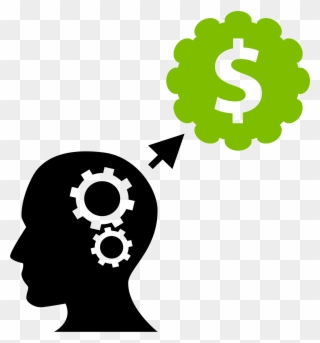 Thinking Leads To Money - Head Silhouette Icon Transparent Clipart