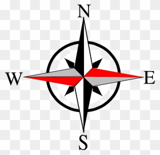 East West Compass Ten Clip Art At Clipartimage - North East South West Symbol - Png Download