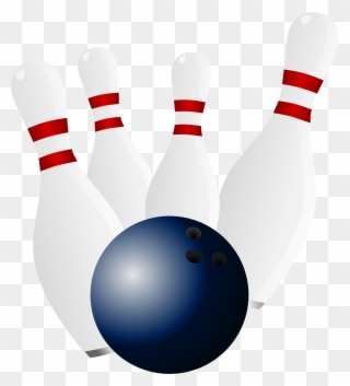 Bowling Pins And Ball Clip Art - Bowling Balls And Pins - Png Download