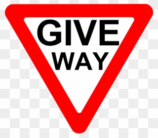 Roadsign Give Way Clipart, Vector Clip Art Online, - Give Way Road Sign Uk - Png Download