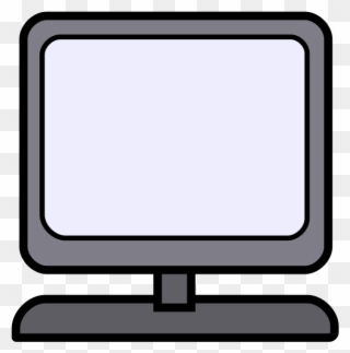 Screen Clipart Computer Part - Cartoon Computer Screen - Png Download