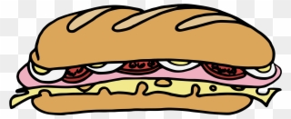 Free Vector Sandwich One Clip Art - Sub Sandwich Clip Art - Png Download