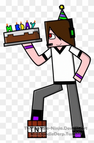 Minecraft Drawing Birthday Transprent - Рисованный Арт Человека Майнкрафт Clipart